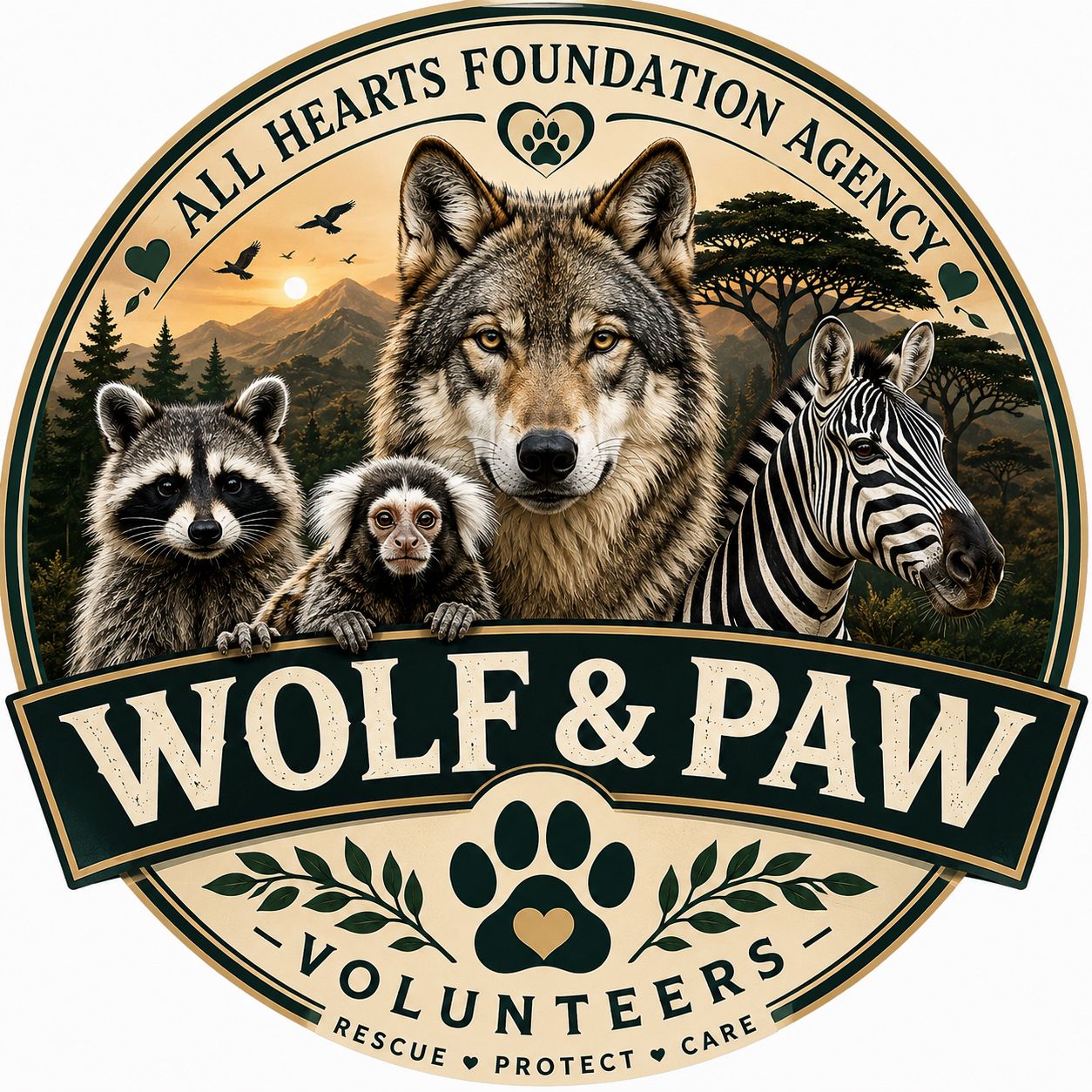 Wolf & Paw Volunteers crest